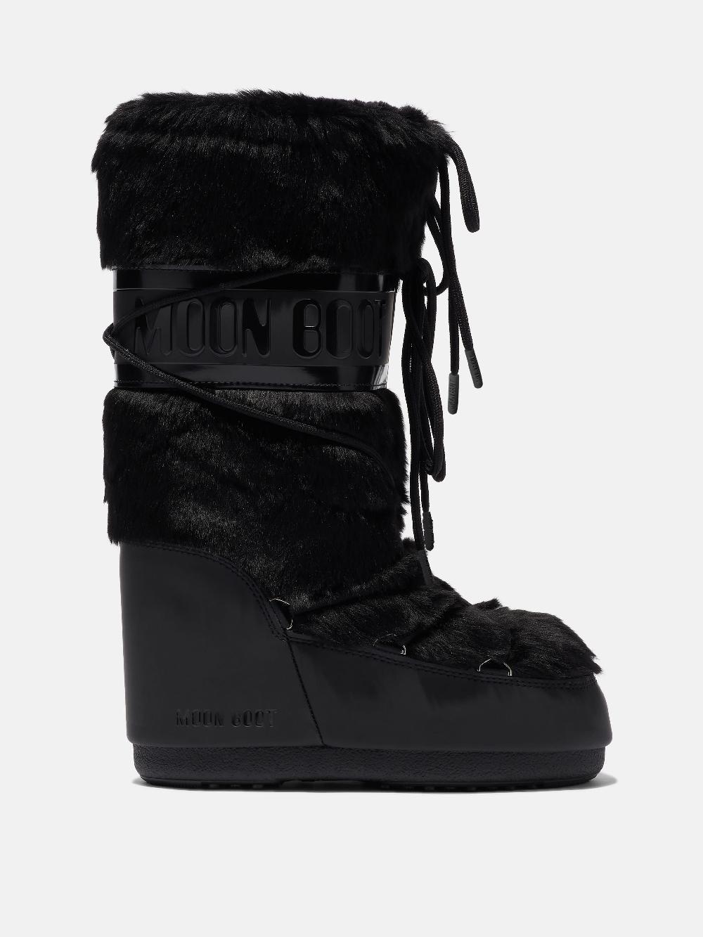 Moon Boot ICON NERO IN ECOPELLICCIA