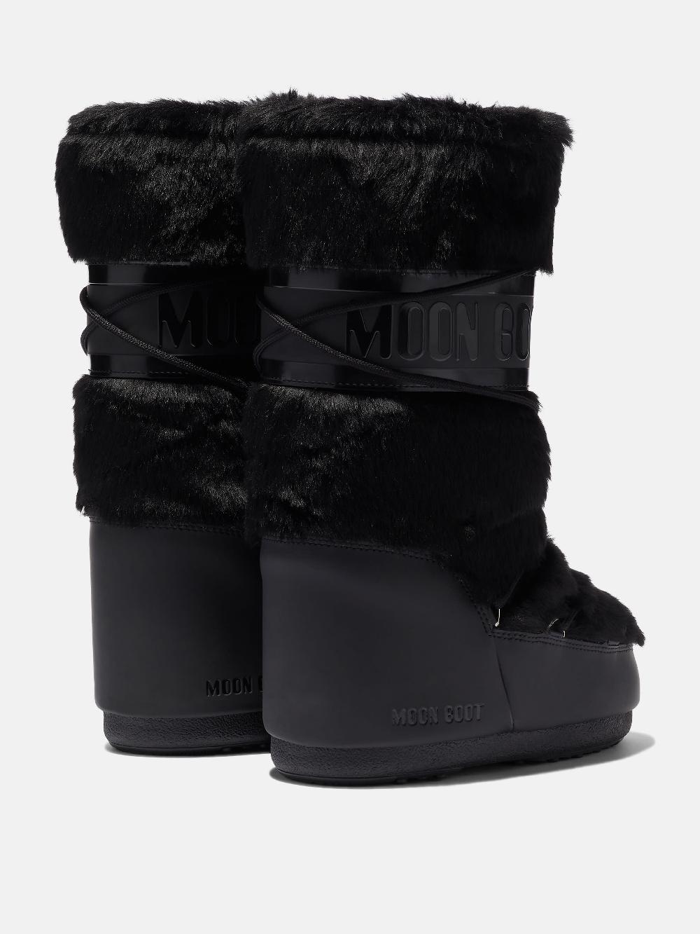 Moon Boot ICON NERO IN ECOPELLICCIA In Linea