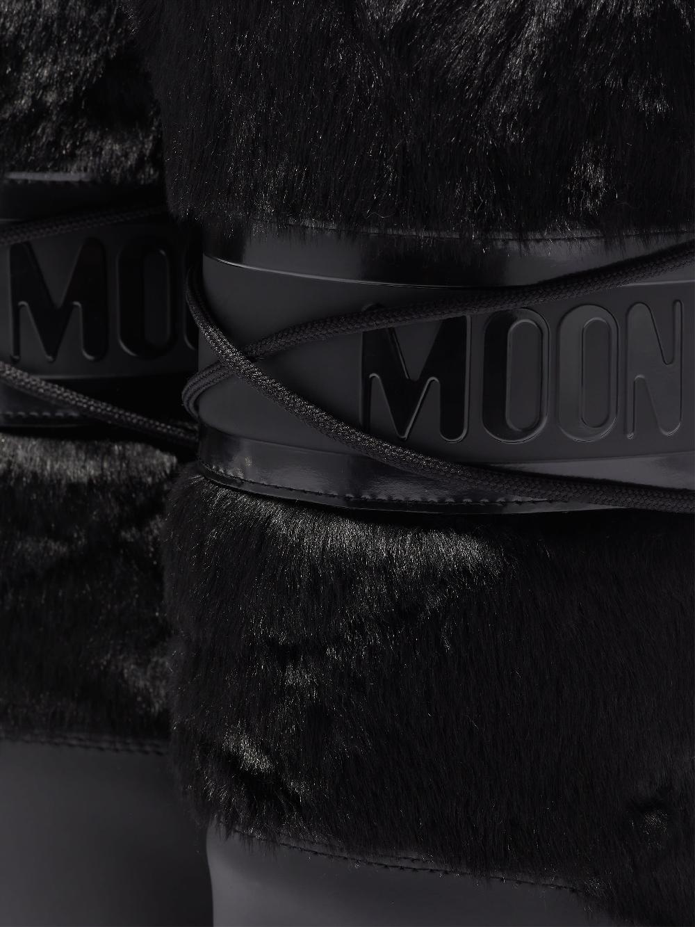 Moon Boot ICON NERO IN ECOPELLICCIA In Linea