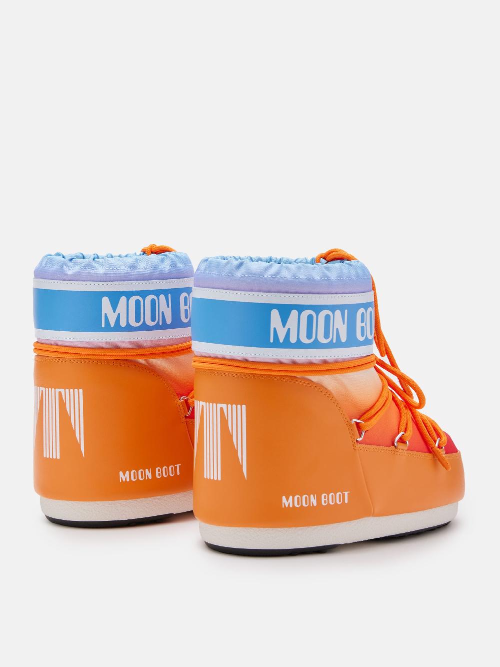 Moon Boot ICON LOW ARANCIONE CON STAMPA SUNRISE Vendita