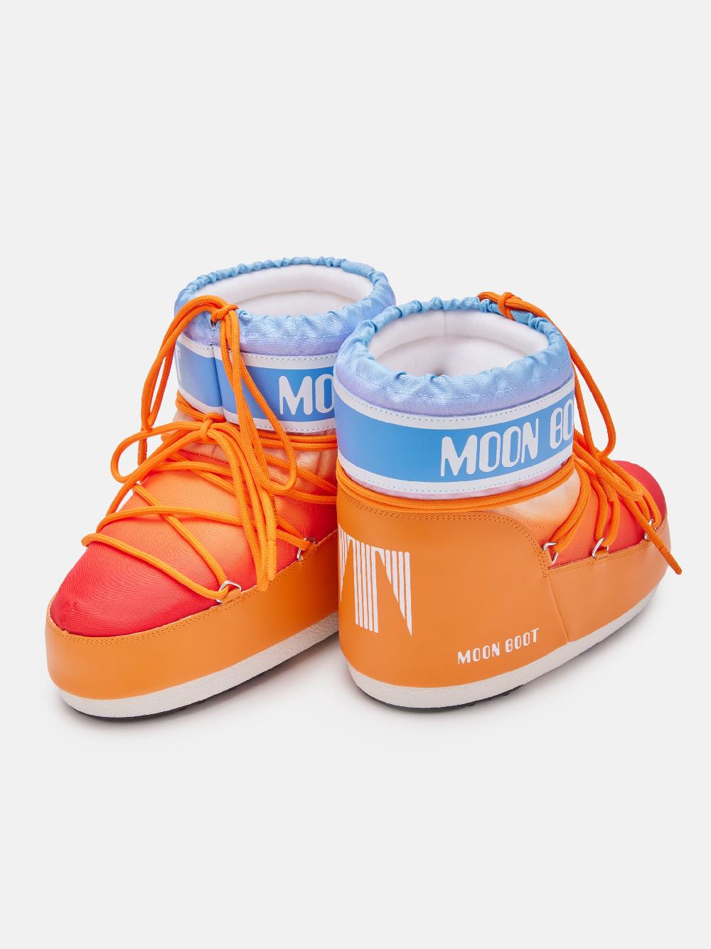 Moon Boot ICON LOW ARANCIONE CON STAMPA SUNRISE Vendita