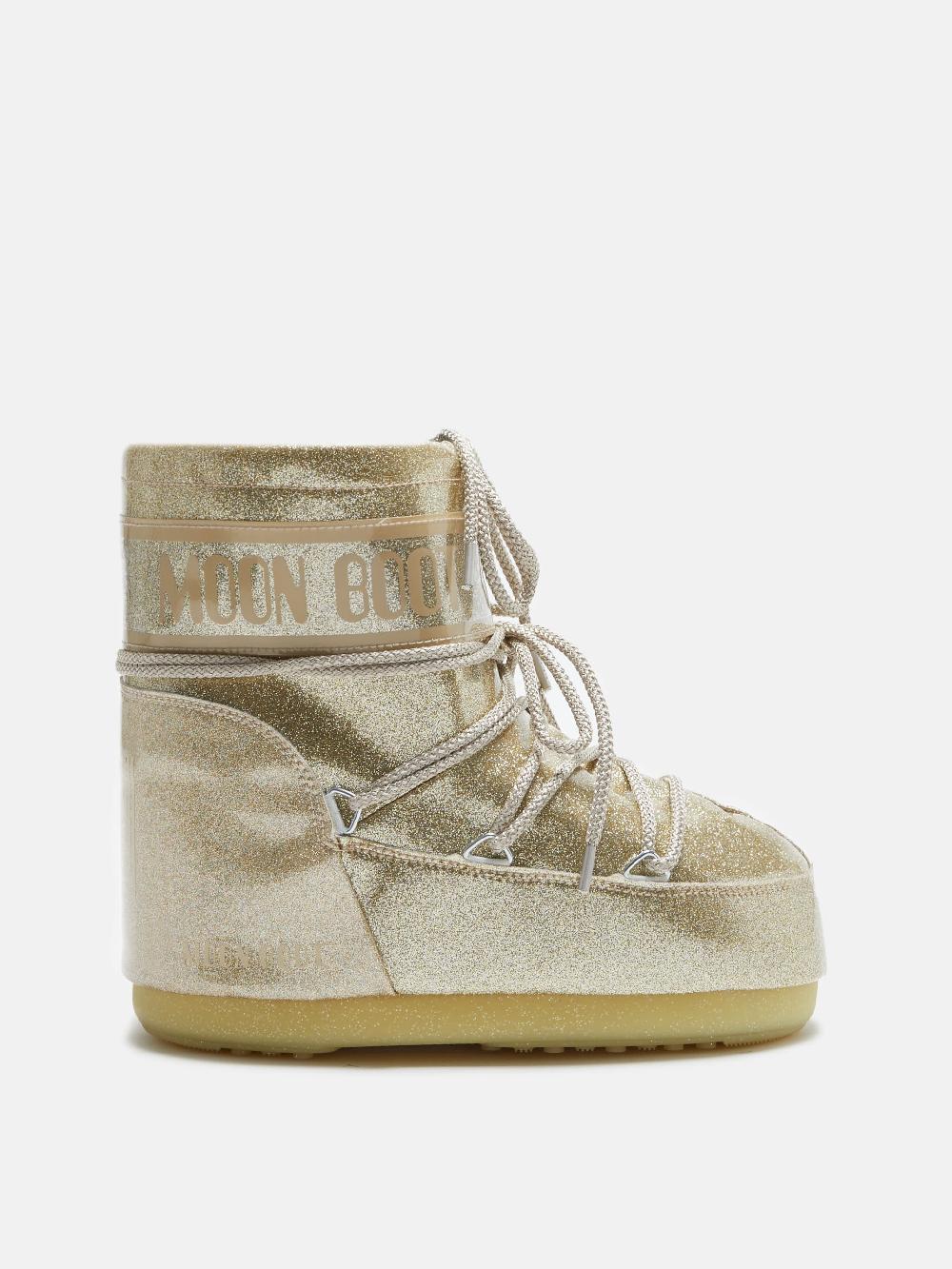 Moon Boot ICON LOW GLITTER ORO Spedizione Gratuita