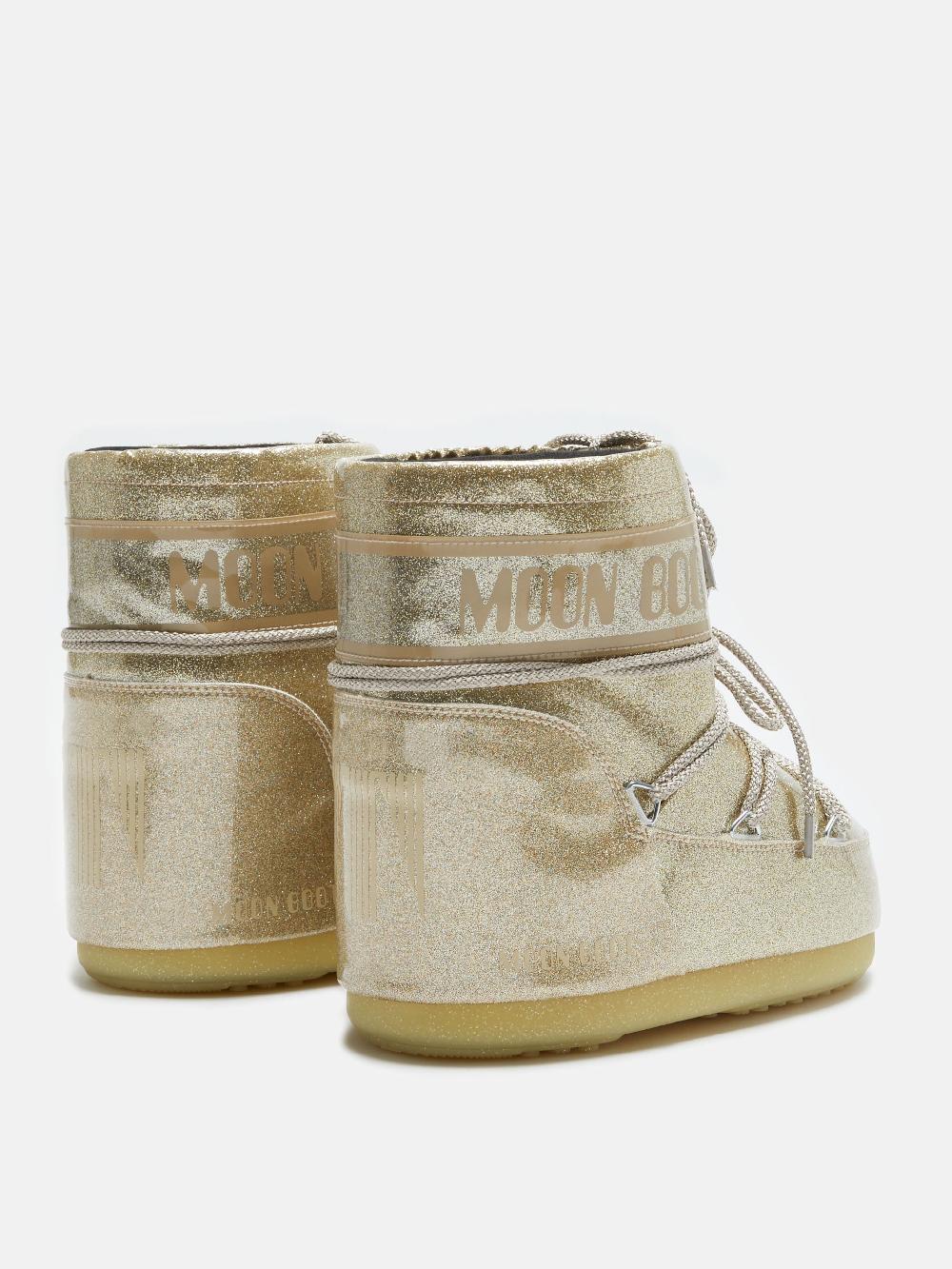 Moon Boot ICON LOW GLITTER ORO Spedizione Gratuita