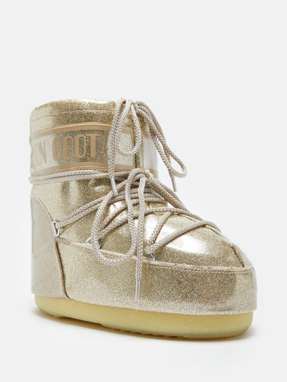 Moon Boot ICON LOW GLITTER ORO Spedizione Gratuita