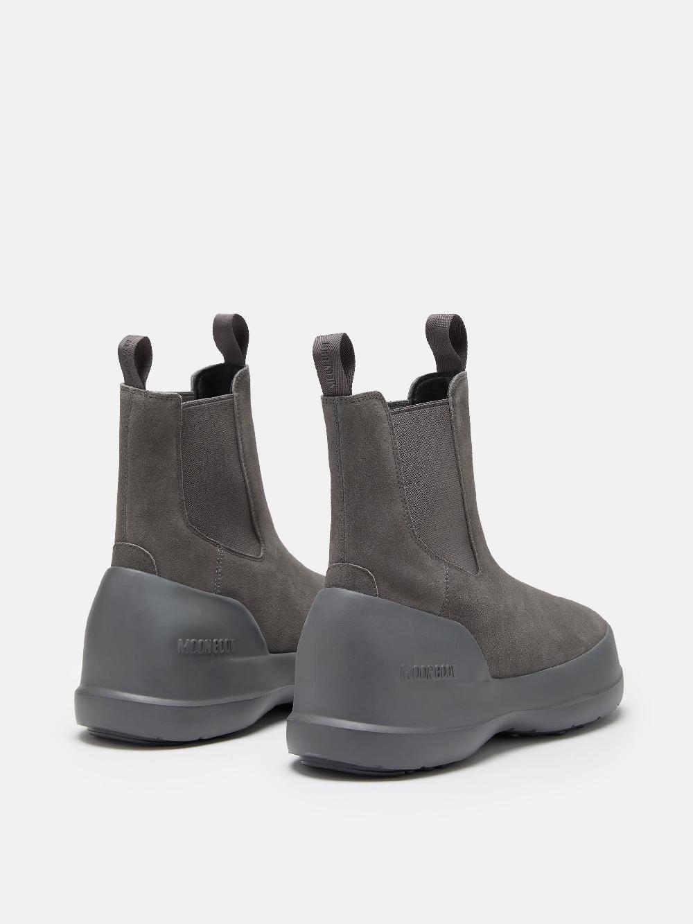 Moon Boot STIVALE LUNA CHELSEA GRIGIO IN PELLE SCAMOSCIATA Qualità Garantita