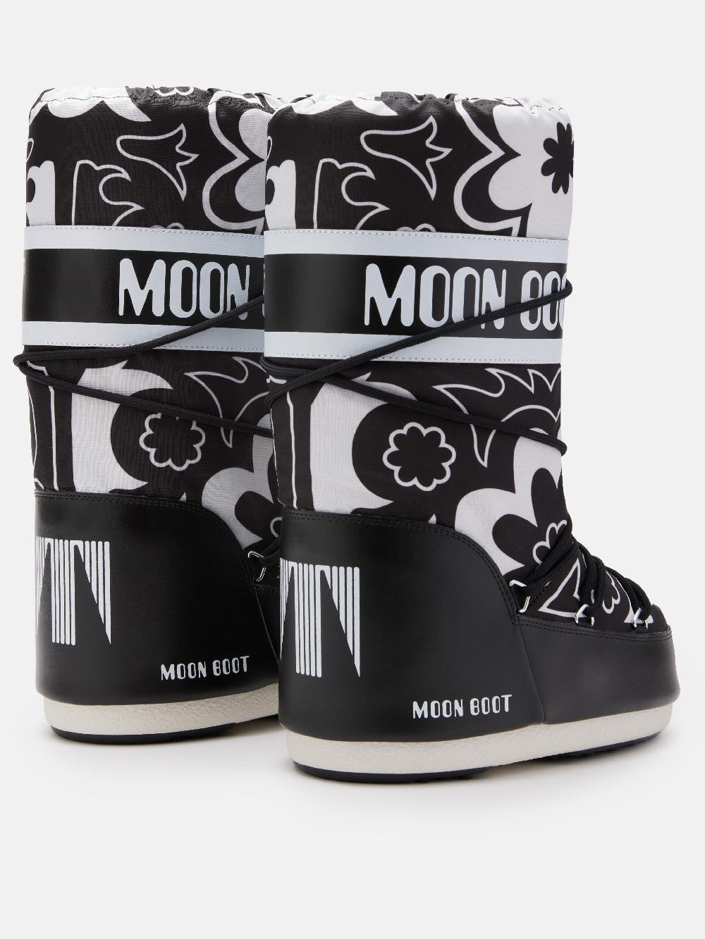 Moon Boot ICON NERO CON MOTIVO FLOREALE Shopping Online