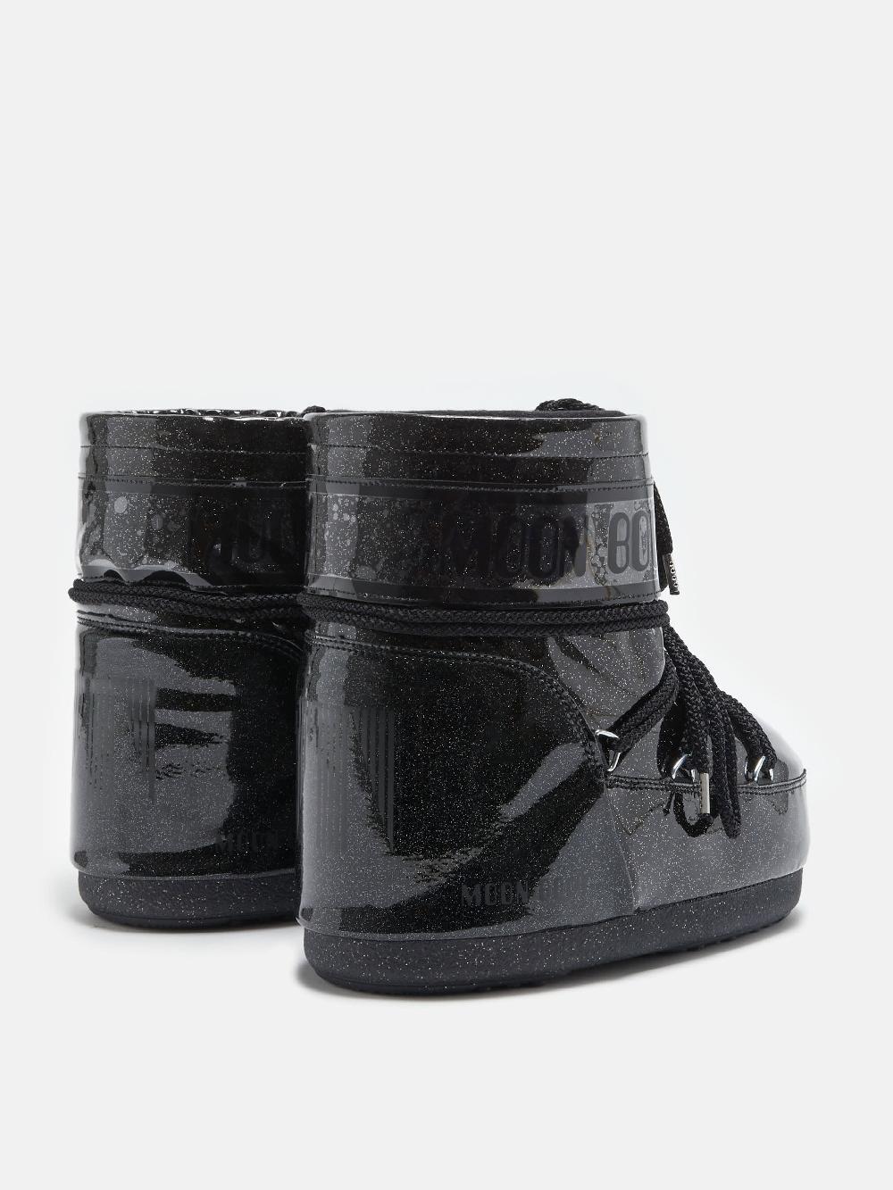 Moon Boot ICON LOW GLITTER NERO Vendita Calda