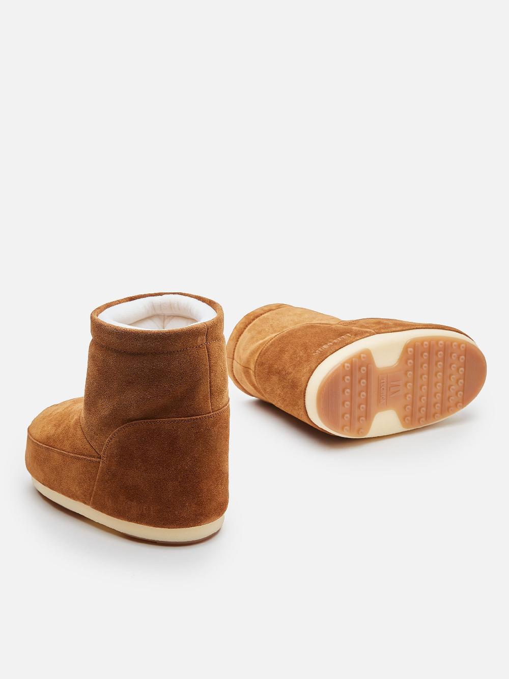 Moon Boot ICON LOW MARRONE IN PELLE SCAMOSCIATA SENZA LACCI I Più Venduti