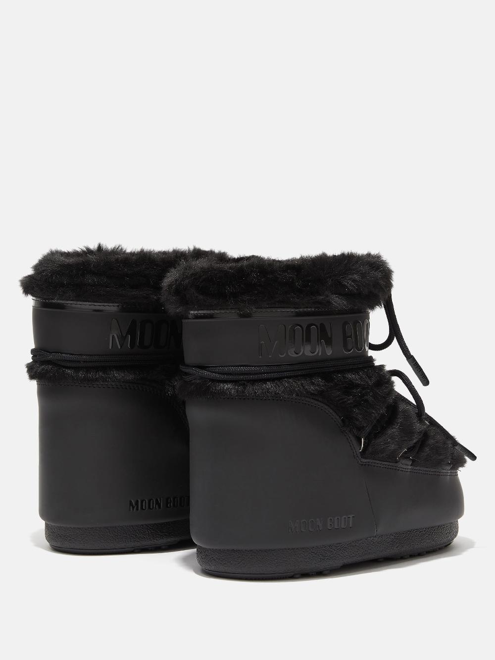 Moon Boot ICON LOW NERO IN ECOPELLICCIA In Saldo