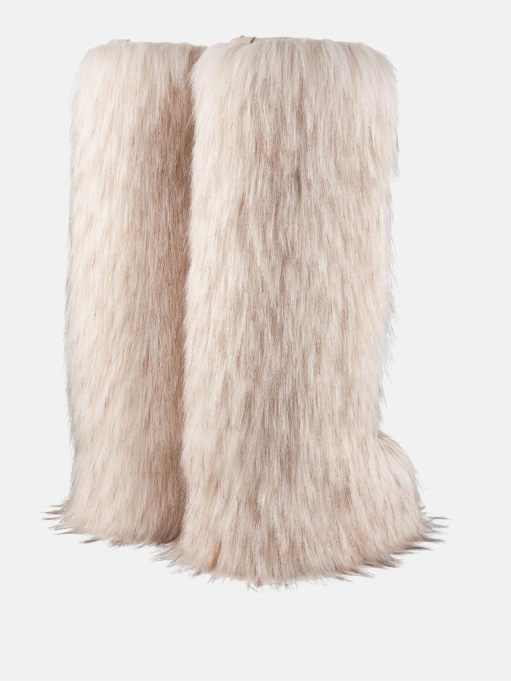 Moon Boot Icon Yeti High Faux-Fur Bianco Moon Boot + Jacquemus Negozi Online