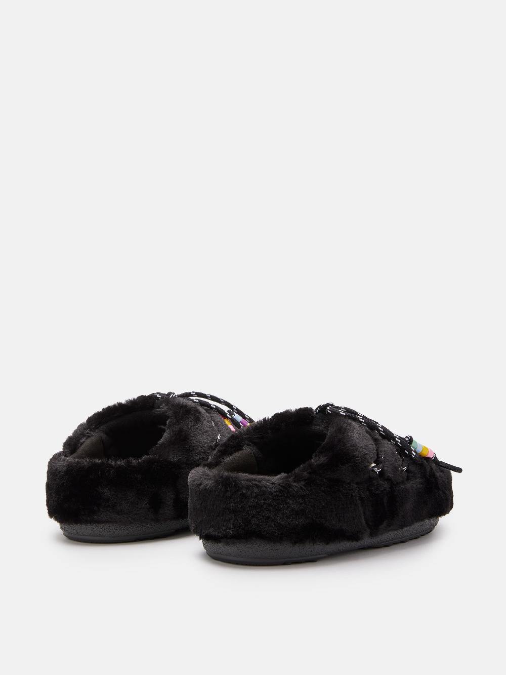 Moon Boot MULE FAUX-FUR BEADS NERO Saldi