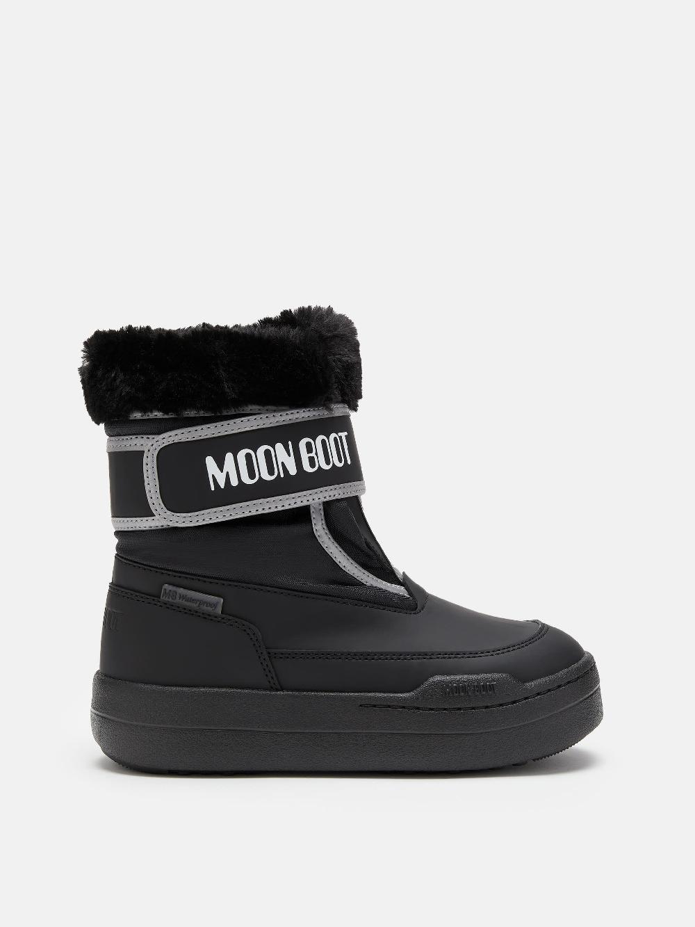 Moon Boot JUNIOR PARK NERO CON CHIUSURA A STRAPPO