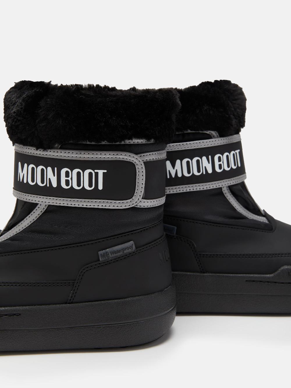 Moon Boot JUNIOR PARK NERO CON CHIUSURA A STRAPPO Italia