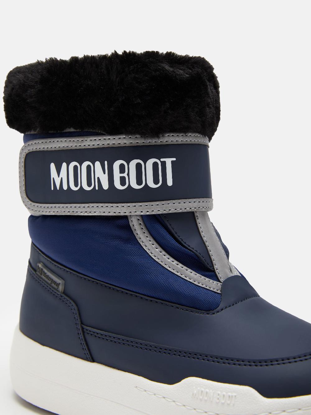 Moon Boot JUNIOR PARK BLU CON CHIUSURA A STRAPPO 2025