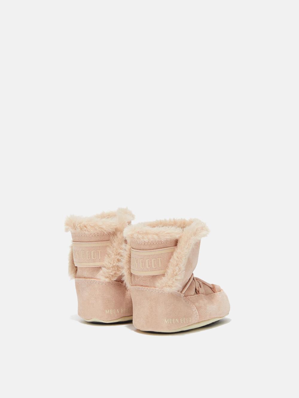 Moon Boot CRIB ROSA CHIARO IN PELLE SCAMOSCIATA Pezzi Unici