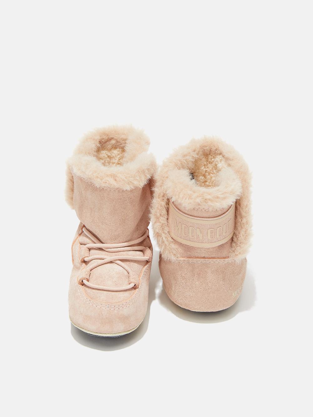 Moon Boot CRIB ROSA CHIARO IN PELLE SCAMOSCIATA Pezzi Unici