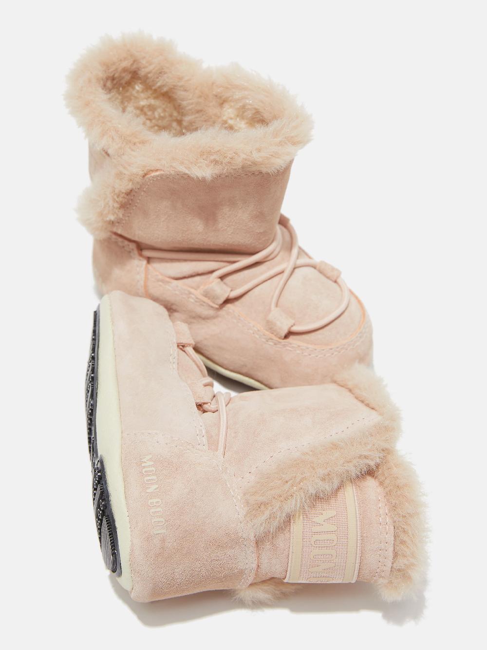 Moon Boot CRIB ROSA CHIARO IN PELLE SCAMOSCIATA Pezzi Unici