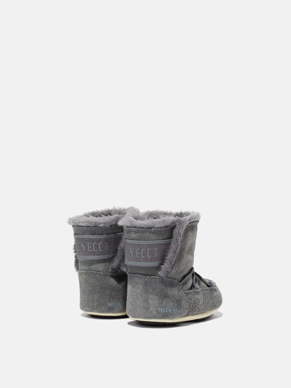 Moon Boot CRIB GRIGIO IN PELLE SCAMOSCIATA Soddisfazione Garantita