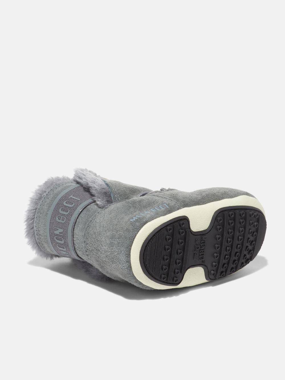 Moon Boot CRIB GRIGIO IN PELLE SCAMOSCIATA Soddisfazione Garantita