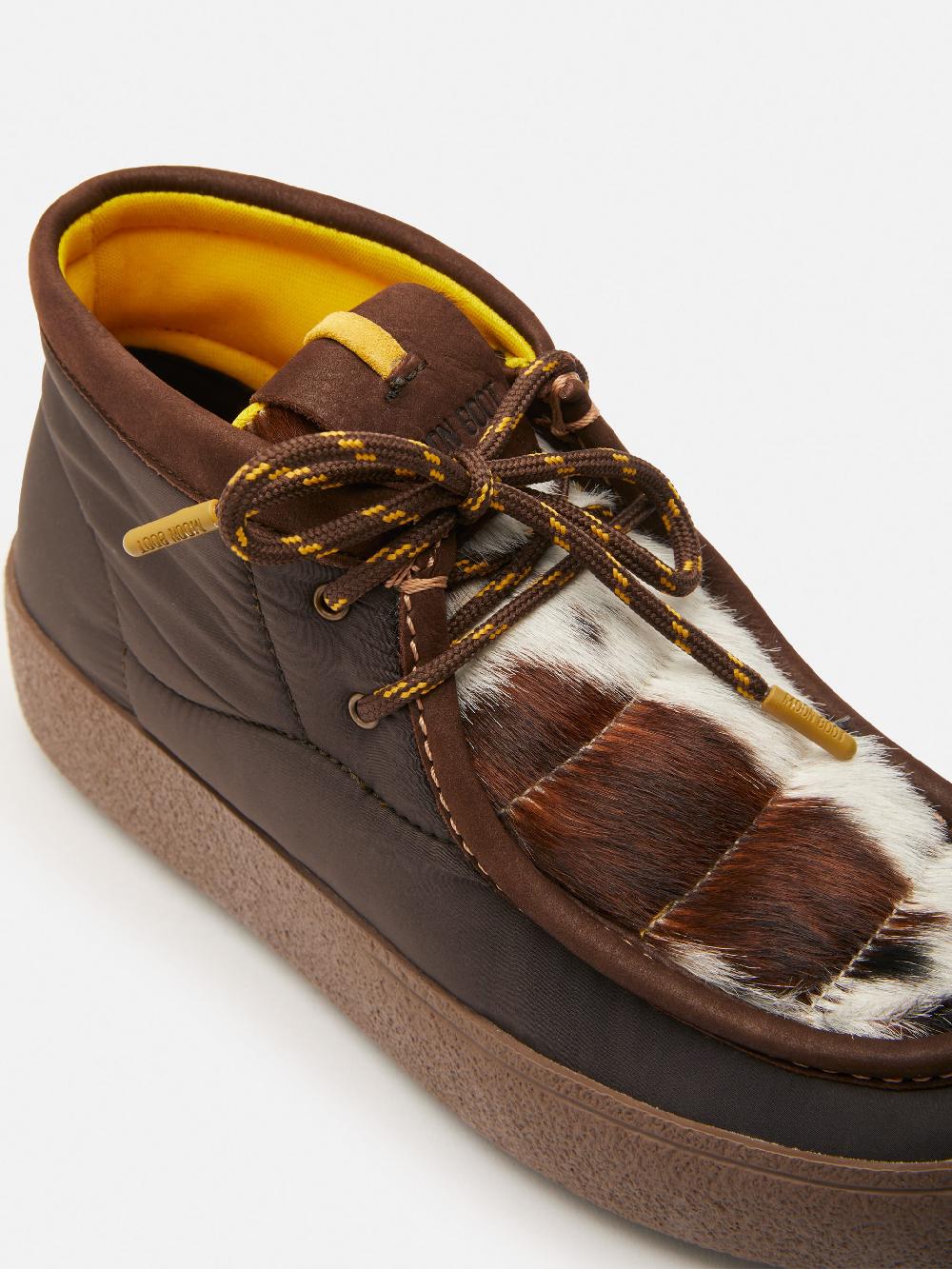 Moon Boot MTRACK MID PONY MARRONE CON MOTIVO PEZZATO Novità