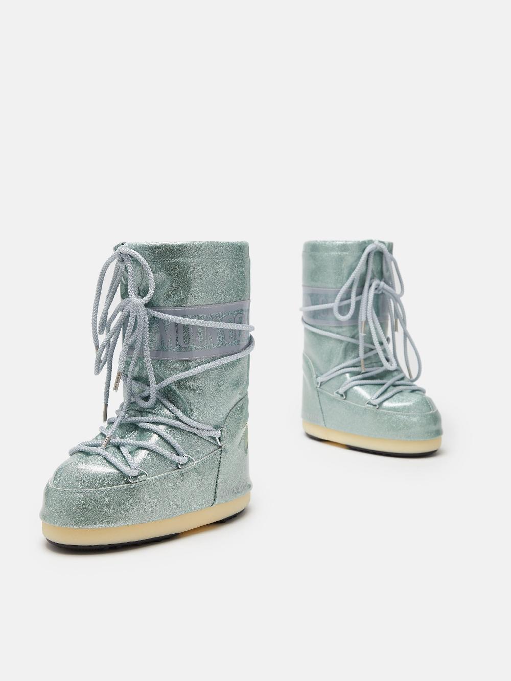 Moon Boot ICON JUNIOR GLITTER BLU Saldi