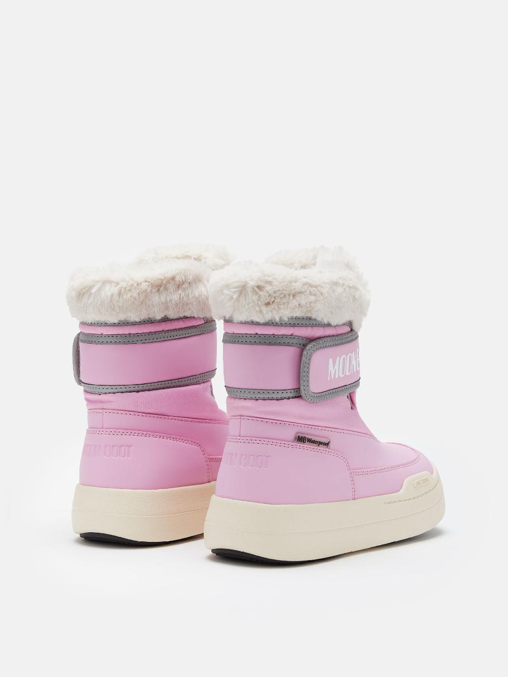 Moon Boot JUNIOR PARK ROSA CON CHIUSURA A STRAPPO Saldi Di Fabbrica