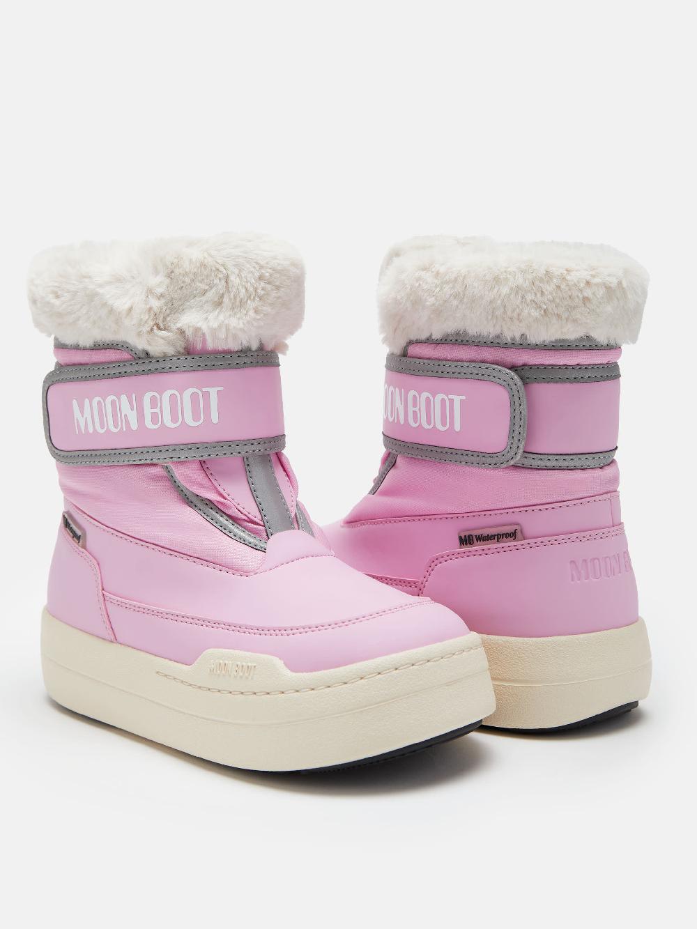 Moon Boot JUNIOR PARK ROSA CON CHIUSURA A STRAPPO Saldi Di Fabbrica