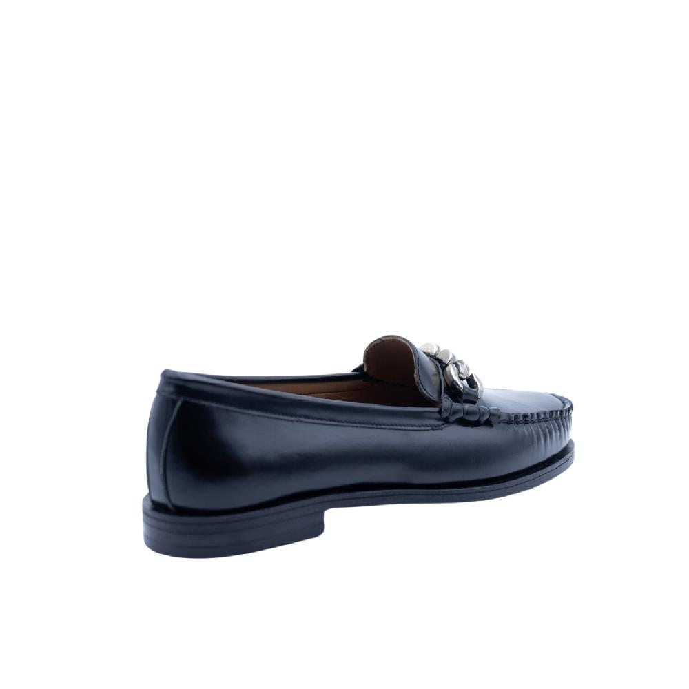 ALBANO Mocassi neri con accessorio Sottocosto
