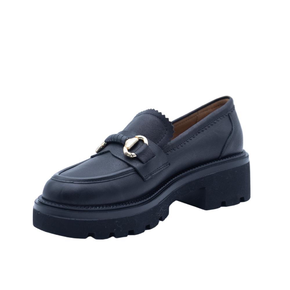 ALBANO Mocassini neri con accessorio Sconto