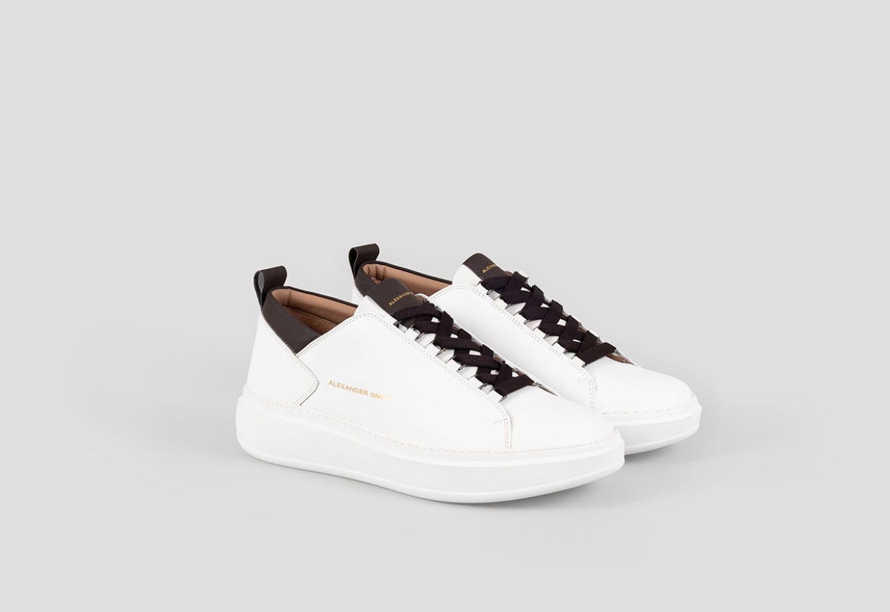 Alexander Smith WEMBLEY MAN WHITE DARK BROWN Spedizione Gratuita