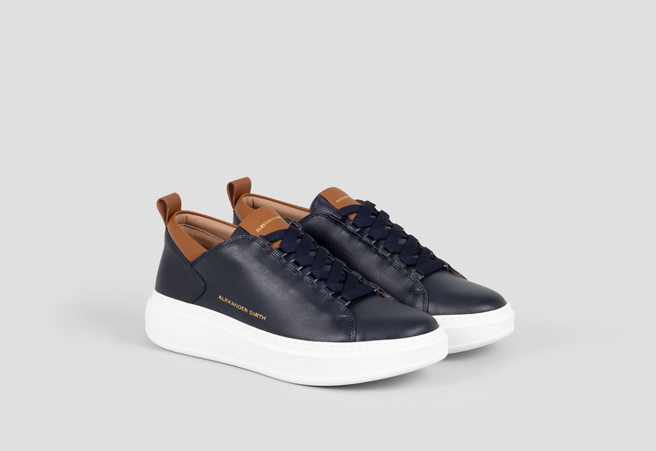 Alexander Smith WEMBLEY MAN BLUE DARK COGNAC Acquista Ora