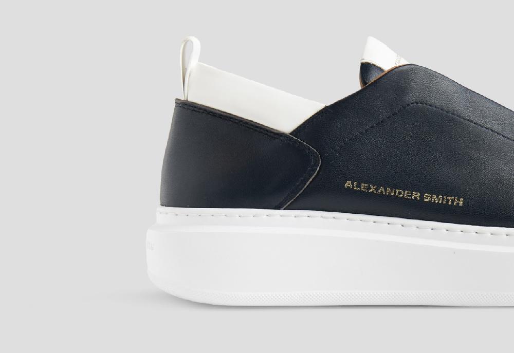 Alexander Smith WEMBLEY SLIP-ON MAN BLUE WHITE Convenienza