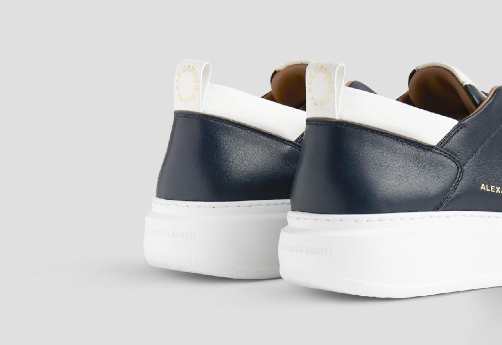 Alexander Smith WEMBLEY SLIP-ON MAN BLUE WHITE Convenienza