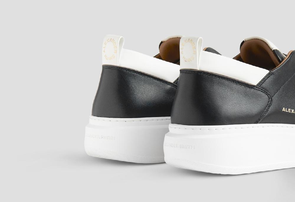 Alexander Smith WEMBLEY SLIP-ON MAN BLACK WHITE Novità