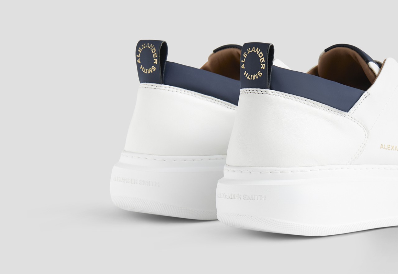 Alexander Smith WEMBLEY SLIP-ON MAN WHITE BLUE Presa