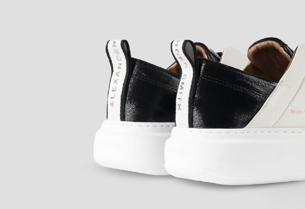 Alexander Smith WEMBLEY SLIP-ON WOMAN WHITE BLACK Offerte