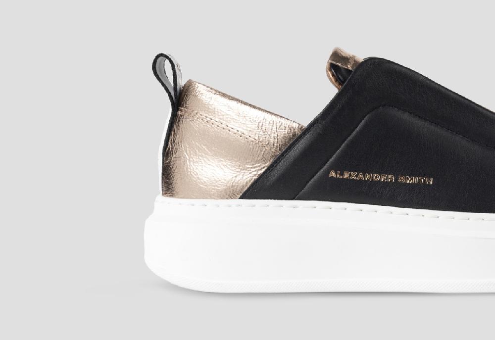 Alexander Smith WEMBLEY SLIP-ON WOMAN BLACK COPPER Vendita Calda