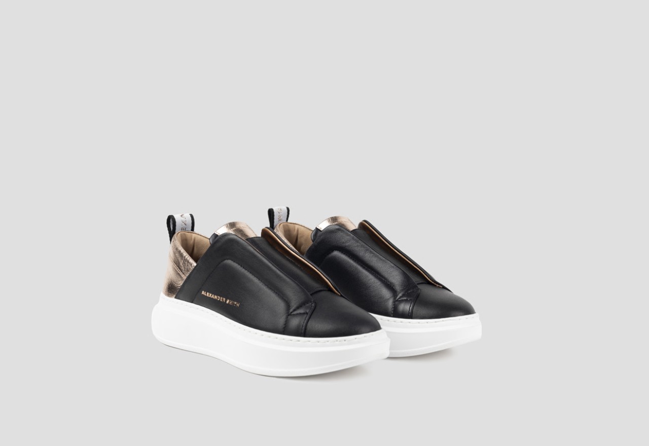 Alexander Smith WEMBLEY SLIP-ON WOMAN BLACK COPPER Vendita Calda