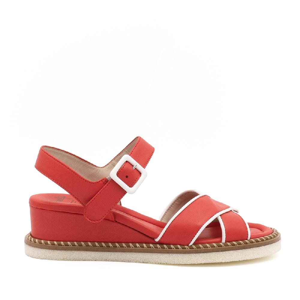 Amalfi by rangoni Sandalo espadrille Montecarlo corallo Spedizione Gratuita