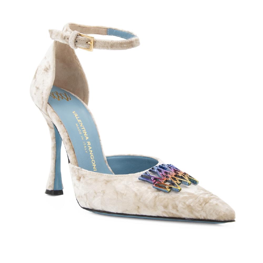 Amalfi by rangoni Décolleté Sunrise in velluto avorio Shopping Online