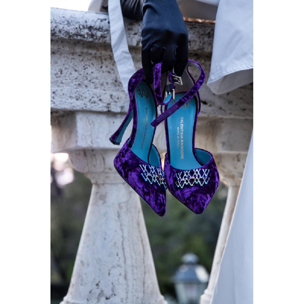 Amalfi by rangoni Décolleté Sunrise in velluto viola Affare Del Giorno