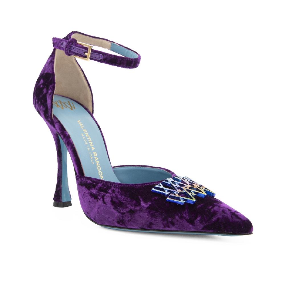 Amalfi by rangoni Décolleté Sunrise in velluto viola Affare Del Giorno