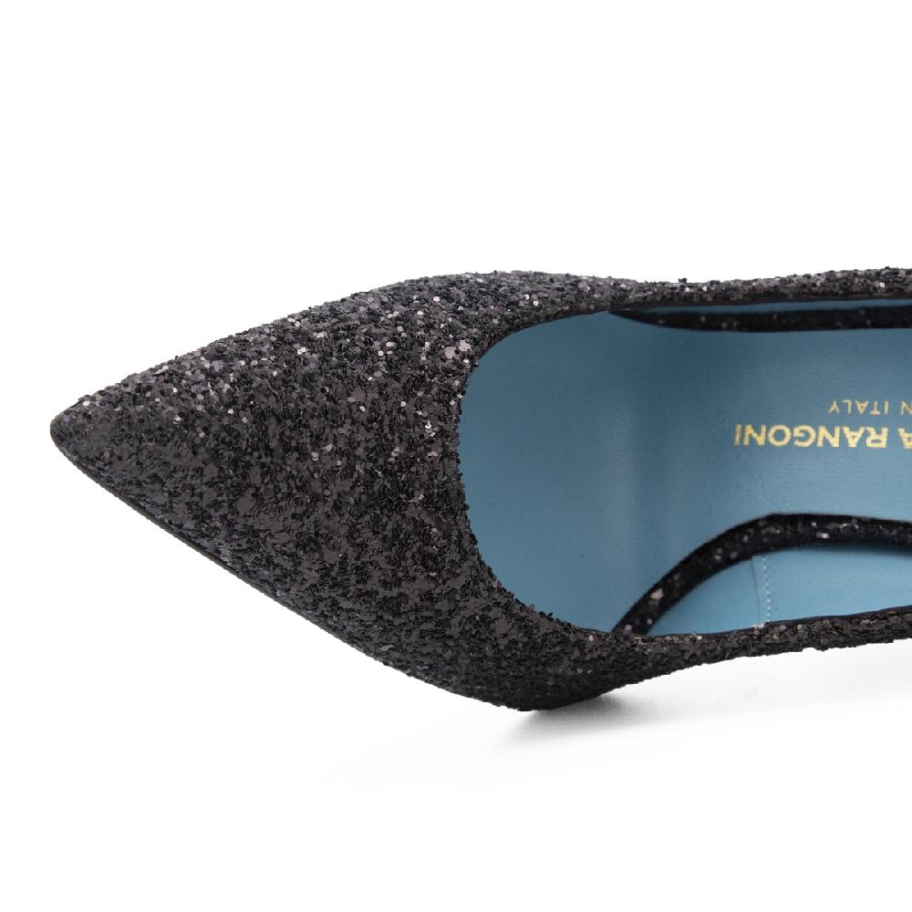 Amalfi by rangoni Décolleté Semplice in glitter nero Convenienza