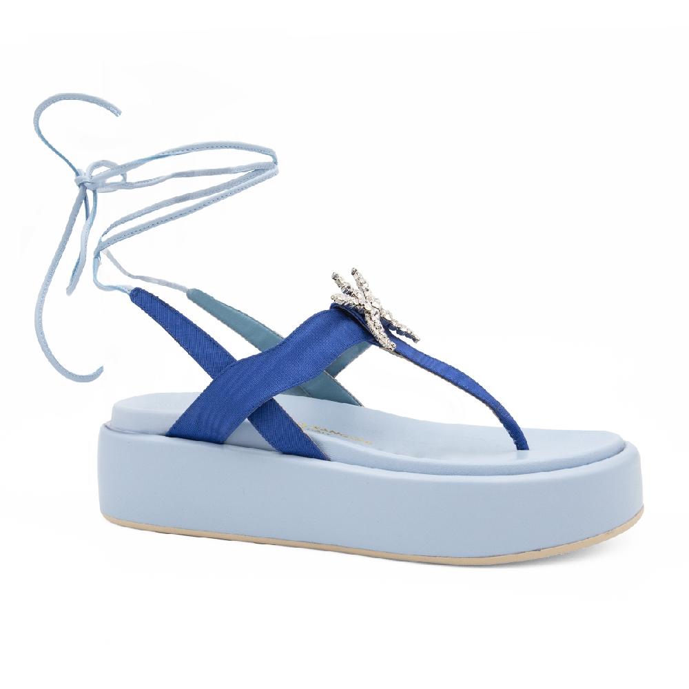 Amalfi by rangoni Sandalo piattaforma Capri blu Offerte