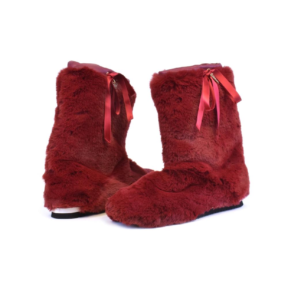 Amalfi by rangoni Stivaletto da casa Fluffity rosso 2025