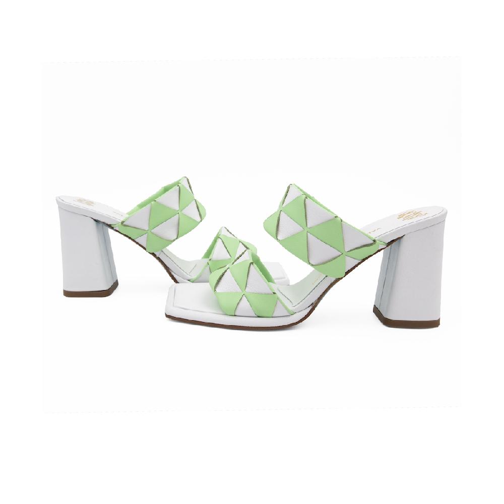 Amalfi by rangoni Sandali Luppolo verde e bianco Negozi Online