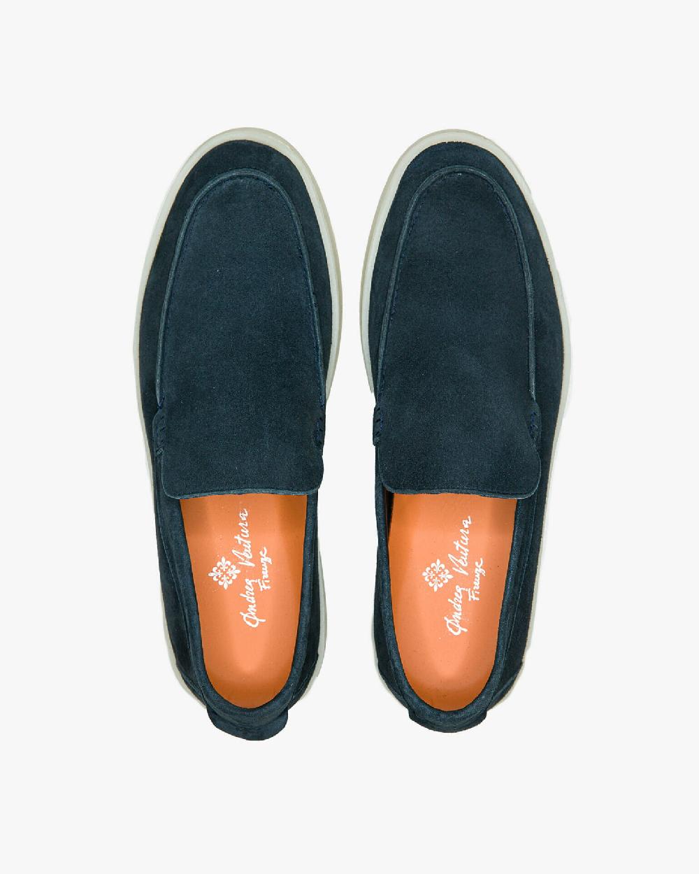 Andrea ventura MOCASSINO ST BARTH LS IN SUEDE ECLIPSE BLUE In Vendita