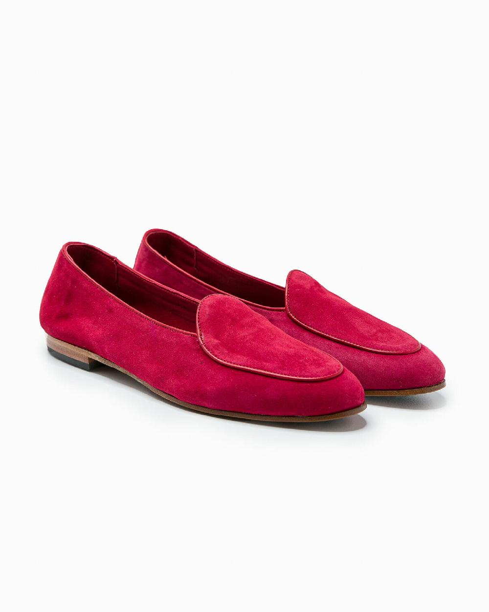 Andrea ventura MOCASSINO DONNA BELGIAN-D LS IN SUEDE ROSSO RUBINO Sconto di tempo limitato