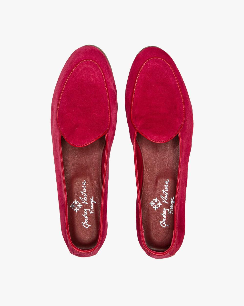 Andrea ventura MOCASSINO DONNA BELGIAN-D LS IN SUEDE ROSSO RUBINO Sconto di tempo limitato