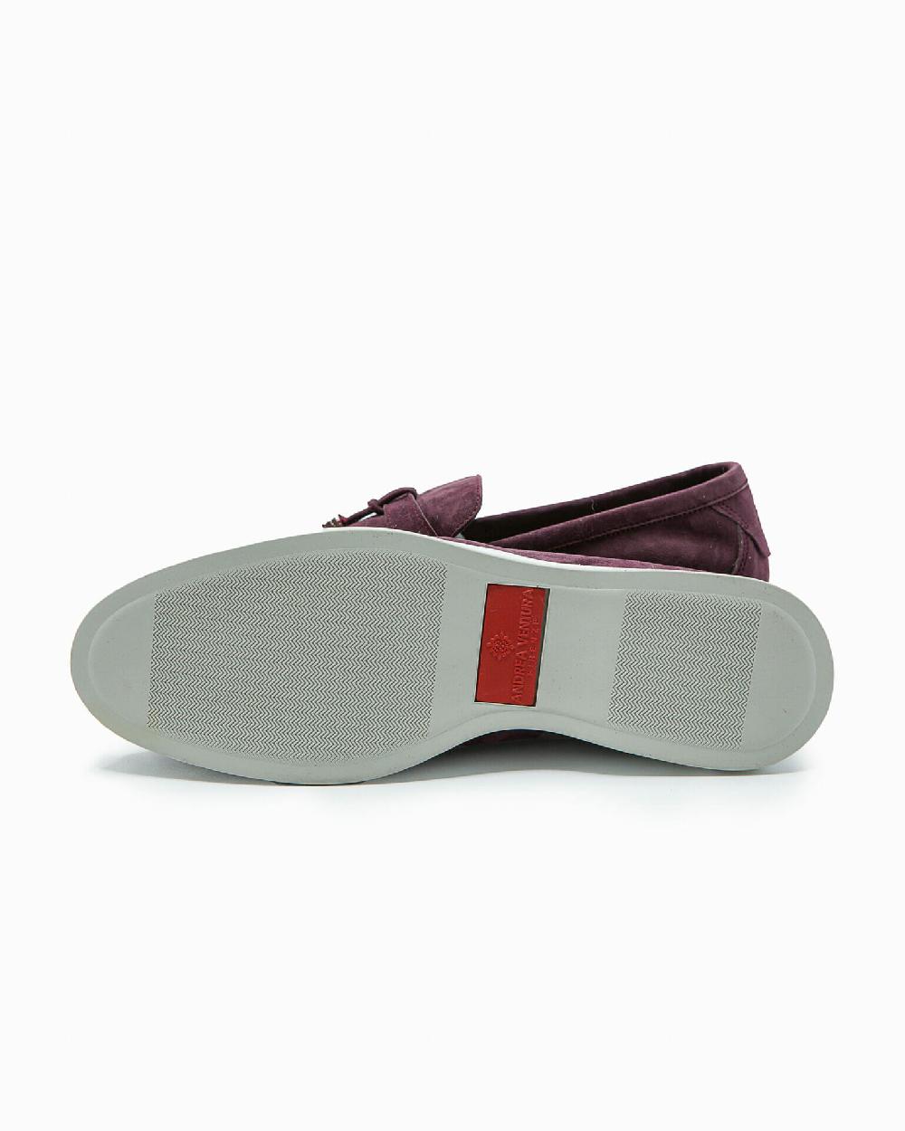 Andrea ventura Mocassino senza lacci con charms color argento Aq-D BEACH-CHARMS1 in suede color mattone Comprare a buon mercato